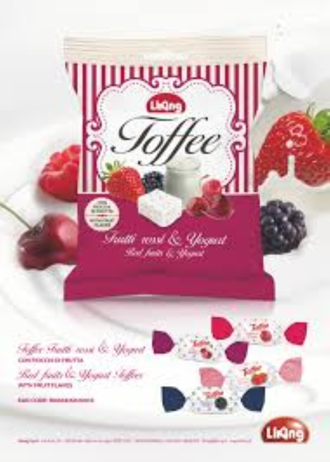 LIKING RED FRUITS N YOGHURT TOFFEES 150G